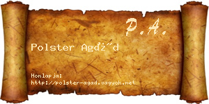 Polster Agád névjegykártya